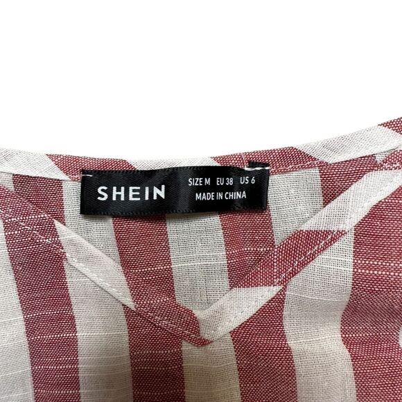 SHEIN Red and White Striped Top - Picture 2 of 3